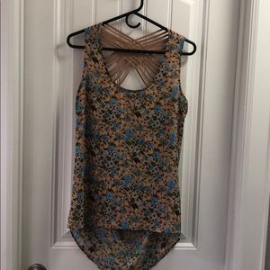 Naked Zebra criss cross low back top